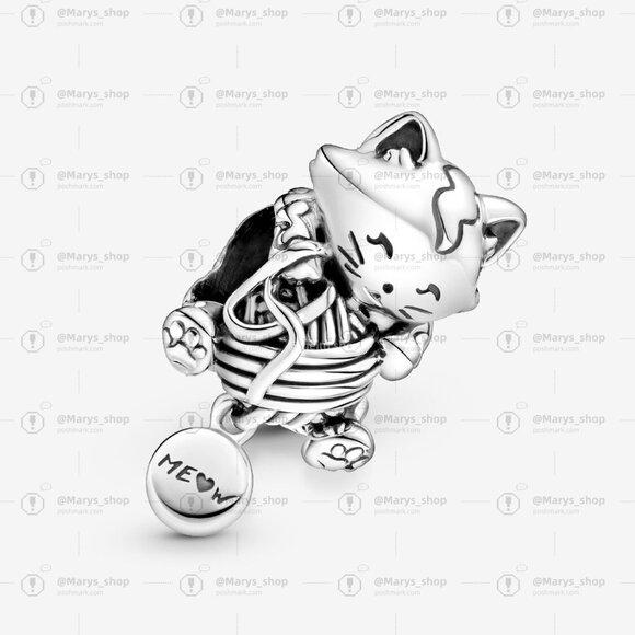 Pandora Kitten & Yarn Ball Charm - Picture 2 of 6